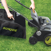Restored Sun Joe AJ808E Electric Lawn Dethatcher + Scarifier | In-Store Exclusive | W/ Collection Bag | 15-inch | 15-Amp (Refurbished)