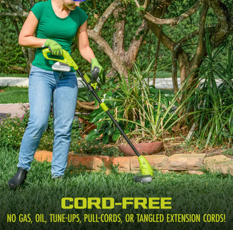 Restored Sun Joe 24V-HT18-GT10-LTE | 24V Cordless Hedge Trimmer + Stringless Grass Trimmer | W/ 2.0-Ah Battery + Charger (Refurbished)