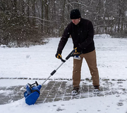 Restored Snow Joe 13.5" Cordless Directional Snow Thrower Kit | In-Store Exclusive | W/ Charger & 5.0Ah Battery (Refurbished)