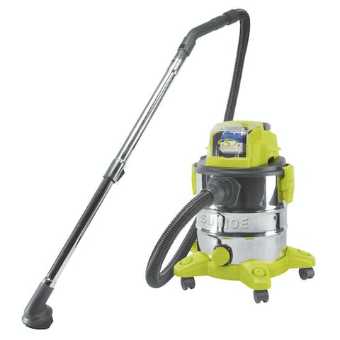 Restored Sun Joe 24V-WDV6000 | 24-Volt* IONMAX Cordless Portable Stainless Steel Wet/Dry Vacuum Kit | 5.3 Gal | W/ 4.0-Ah Battery + Charger (Refurbished)