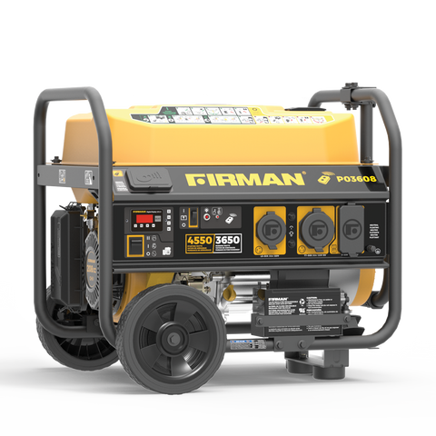 Restored Firman P03608 Gas Portable Generator | 4550W | 208 cc Engine 14 Hour Run Time | Remote Start | 120V | Generator Only (Refurbished) | IN-STORE EXCLUSIVE
