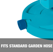 Restored Aqua Joe AJ-OSPR20 | In-Store Exclusive | Mini Gear-Driven Oscillating Sprinkler | On Sled Base | Customizable Coverage | 4,250 Sq. Ft. Max | Blue (Refurbished)