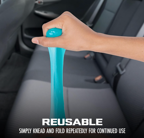 Restored Car Cleaning Gel | Automotive Dust Car Crevice Cleaner | Slime Auto Air Vent and Interior Detail Removal | Car Putty and Keyboard Cleaner (2-Pack, Unscented) (Refurbished)