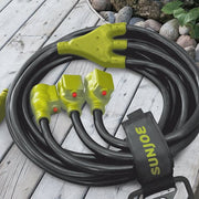 Restored Sun Joe SJG-EXT2510-3WAY Generator Series 3 Outlet Power Cord | 25-Foot | 10/3-Gauge | 3750 watts (Refurbished)