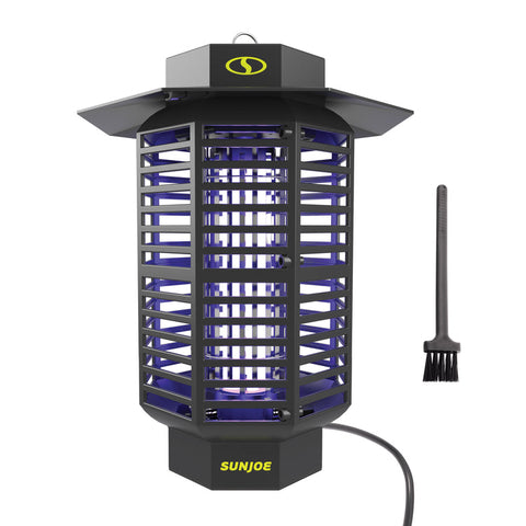 Restored Sun Joe SJ-BZ18W | 18-Watt UV Indoor/Outdoor Bug Zapper | 1600 sq ft Coverage | Whisper Quiet Operation | For Mosquitos, Flies, Gnats, Moths, and More (Refurbished)