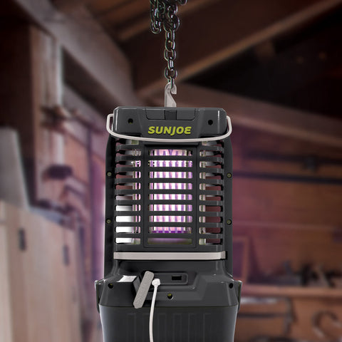 Restored Sun Joe 24V-BZ100-LTE | 24V Cordless Indoor/Outdoor Bug Zapper Kit | 1-Acre Coverage | W/ 2.0-Ah Battery + Charger (Open Box)