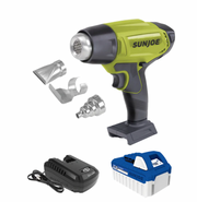 Restored Sun Joe 24V-HG100 | 24-Volt* IONMAX Cordless Heat Gun Kit | W/ 4.0-Ah Battery + Charger | 1020 °F | 5 Second Ramp | Accessories for Crafts, Shrinking, Paint Stripping, DIY (Refurbished)