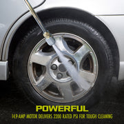 Restored Sun Joe SPX3000-QW1 Electric Pressure Washer | 14.9-Amp | 2200 Rated PSI | 1.1 Rated GPM | Rugged Wheels (Refurbished)