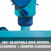 Restored Aqua Joe AJ-OSPR20 | In-Store Exclusive | Mini Gear-Driven Oscillating Sprinkler | On Sled Base | Customizable Coverage | 4,250 Sq. Ft. Max | Blue (Refurbished)