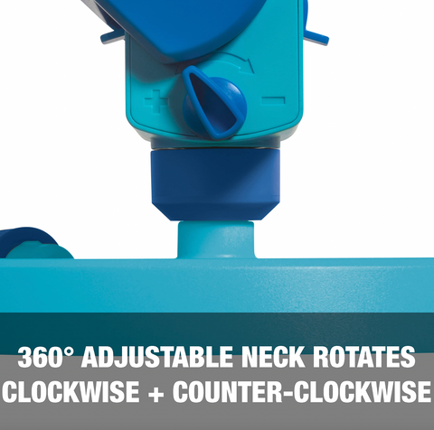 Restored Aqua Joe AJ-OSPR20 | In-Store Exclusive | Mini Gear-Driven Oscillating Sprinkler | On Sled Base | Customizable Coverage | 4,250 Sq. Ft. Max | Blue (Refurbished)