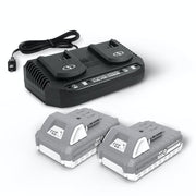 Snow + Sun Joe 24V Bundle W/ (2) 2.0-Ah Batts and Dual Quick Charger (Open Box)