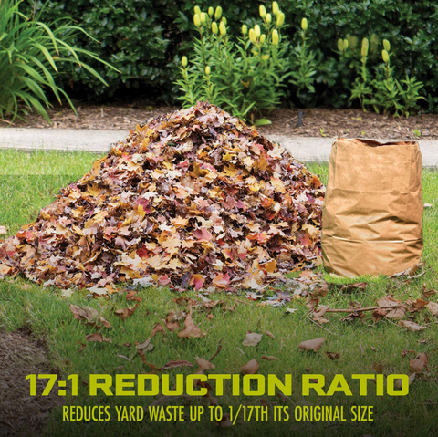 Sun Joe SDJ617E | Bladeless Electric Leaf Mulcher + Shredder | 15 Amp | 8,000 RPM | Mulches Up to 55 Gallons of Leaves Per Minute | Black (Refurbished) | In Store Exclusive