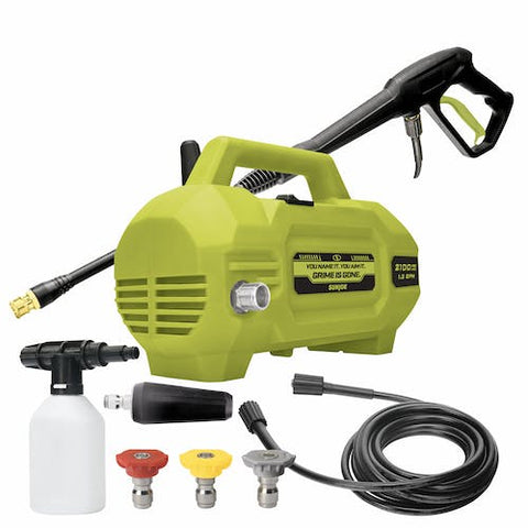 Restored Sun Joe SPX2100HH-SJG Electric Handheld Pressure Washer W/ Foam Cannon and Nozzles | 13-Amp | Easy Carry Handle | Included Accessories (Refurbished)