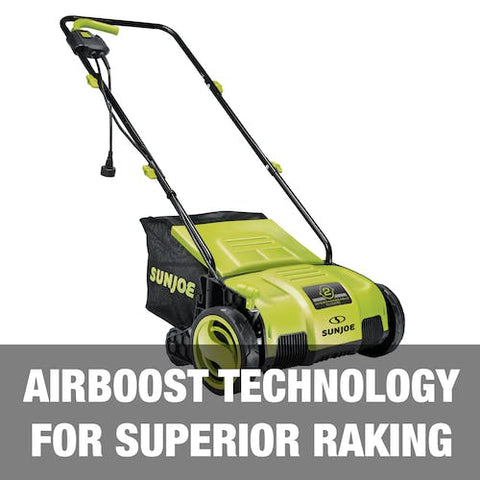 Restored Sun Joe AJ798E-RM Electric Lawn Dethatcher | 13 inch | 12 Amp | AirBoost Technology (Refurbished)