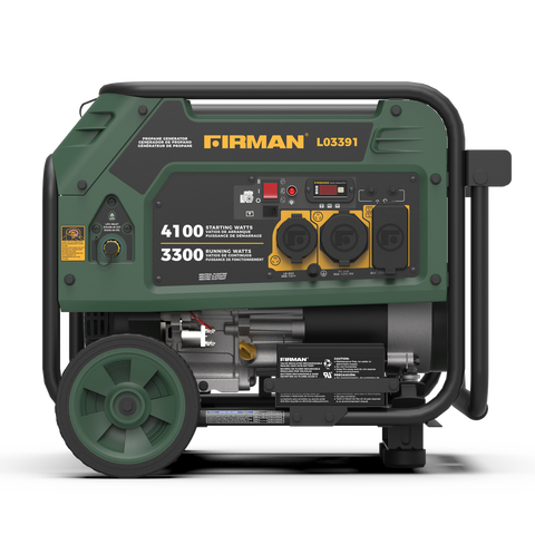 Restored Firman L03391 4100 Watt LPG Propane Portable Generator | Electric Start | 208 cc Engine (Refurbished)