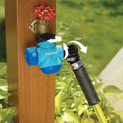 Restored Aqua Joe SJI-MFGA1-AQU Multi-Function Outdoor Faucet and Garden Hose Tap Connector, Blue (Refurbished)