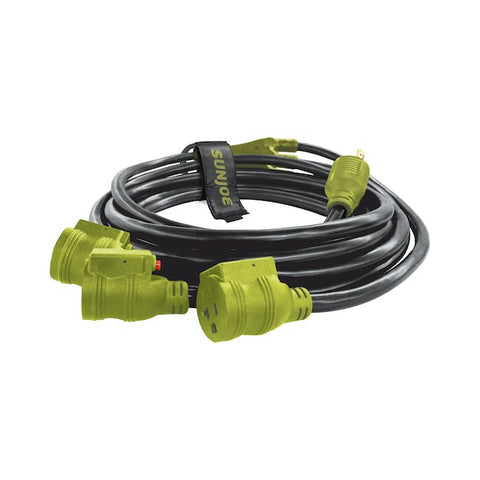 Restored Sun Joe SJG-EXT2510-3WAY Generator Series 3 Outlet Power Cord | 25-Foot | 10/3-Gauge | 3750 watts (Refurbished)