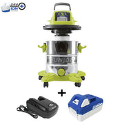 Restored Sun Joe 24V-WDV6000 | 24-Volt* IONMAX Cordless Portable Stainless Steel Wet/Dry Vacuum Kit | 5.3 Gal | W/ 4.0-Ah Battery + Charger (Refurbished)