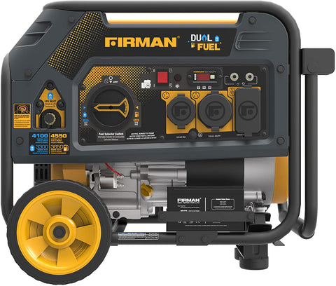 Restored Firman H03651 Dual Fule Generator | 4550 Watts | 208cc Engine | Electric Start | Low Oil Shut Off | Generator Only (Refurbished)