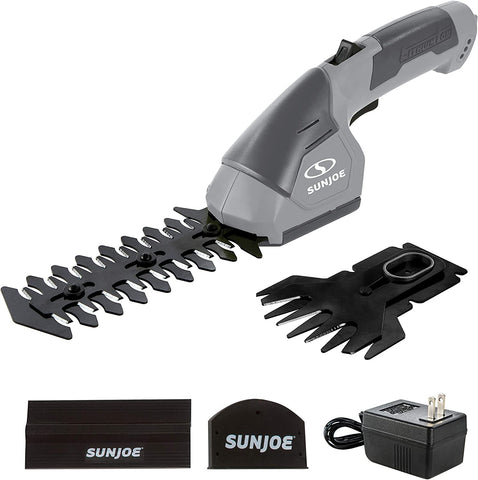 Restored Sun Joe HJ604C 7.2-Volt 2-in-1 1250-RPM Cordless Grass Shear / Shrubber Handheld Trimmer, Rechargeable On-board Lithium-Ion Battery and Charger Included (Refurbished)