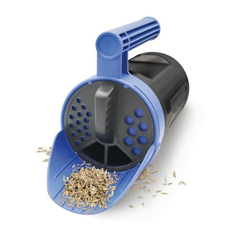 Restored Snow Joe + Sun Joe SJSPD1 Handheld All-Season Multi-Purpose Spreader | 5 lbs | W/ Adjustable Dial Flow Control (Refurbished)