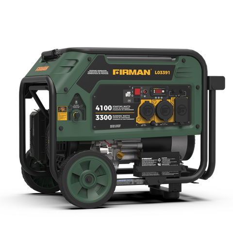 Restored Firman L03391 4100 Watt LPG Propane Portable Generator | Electric Start | 208 cc Engine (Refurbished)
