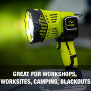 Restored Sun Joe 24V-1500FL-LTE 24V IONMAX Cordless 1500-Max Lumen LED Handheld Flashlight/Spotlight/Floodlight, w/ 2.0-Ah Battery and Charger (Refurbished)