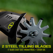 Restored Sun Joe 24V-TLR-CT | 24-Volt IONMAX Cordless Garden Tiller + Cultivator | Tool Only (Refurbished)