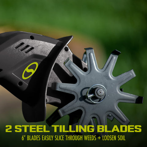 Restored Sun Joe 24V-TLR-CT | 24-Volt IONMAX Cordless Garden Tiller + Cultivator | Tool Only (Refurbished)