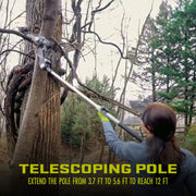 Restored Sun Joe 24V-HCSWP-6-LTE | 24-Volt* IONMAX Cordless Telescoping Pole Pruning Saw Kit | 4000 RPM | W/ 2.0-Ah Battery + Charger (Refurbished)