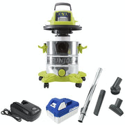 Restored Sun Joe 24V-WDV6000 | 24-Volt* IONMAX Cordless Portable Stainless Steel Wet/Dry Vacuum Kit | 5.3 Gal | W/ 4.0-Ah Battery + Charger (Refurbished)