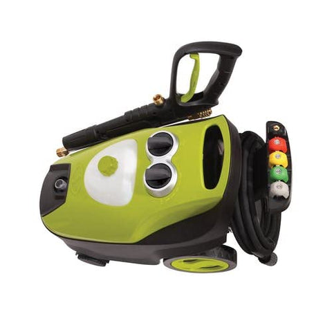 Restored Sun Joe SPX3220 Follow-Along 4-Wheeled Electric Pressure Washer w/ Pressure-Select High-Low Technology, 5-Quick Connect Nozzles, & Onboard Soap Tank (Refurbished)