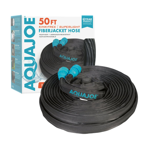 Restored Aqua Joe AJFJH50 Ultra Flexible Kink Free Fiberjacket Garden Hose | 50-Foot (Refurbished)