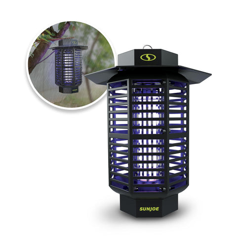 Restored Sun Joe SJ-BZ18W | 18-Watt UV Indoor/Outdoor Bug Zapper | 1600 sq ft Coverage | Whisper Quiet Operation | For Mosquitos, Flies, Gnats, Moths, and More (Refurbished)