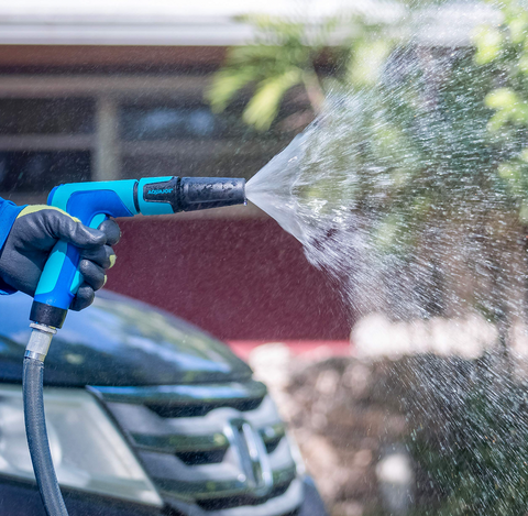 Restored Aqua Joe AJ-SPXN | In-Store Exclusive | 2-in-1 Hose-Powered Adjustable Foam Cannon Spray Gun Blaster | With Spray Wash Quick-Connect to Any Garden Hose (Refurbished)