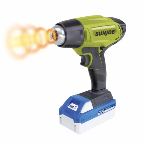 Restored Sun Joe 24V-HG100 | 24-Volt* IONMAX Cordless Heat Gun Kit | W/ 4.0-Ah Battery + Charger | 1020 °F | 5 Second Ramp | Accessories for Crafts, Shrinking, Paint Stripping, DIY (Refurbished)