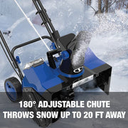 Restored Snow Joe 24V-X2-SB18-TV1 | 48-Volt IONMAX Snow Blower Bundle | W/ 2 x 4.0-Ah Batteries, Dual Port Charger, Cover, & Ice Dozer (Refurbished)