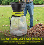 Sun Joe SDJ617E | Bladeless Electric Leaf Mulcher + Shredder | 15 Amp | 8,000 RPM | Mulches Up to 55 Gallons of Leaves Per Minute | Black (Refurbished) | In Store Exclusive