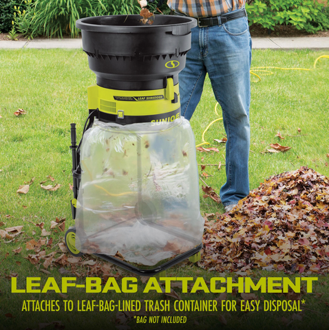 Sun Joe SDJ617E | Bladeless Electric Leaf Mulcher + Shredder | 15 Amp | 8,000 RPM | Mulches Up to 55 Gallons of Leaves Per Minute | Black (Refurbished) | In Store Exclusive