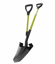 Restored Sun Joe SJ-SHLV07 | Shovelution Strain-Reducing Garden Shovel | Spear Head Digging | 9-Inch Steel (Refurbished)