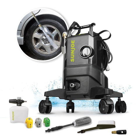 Restored Sun Joe SPX3000-QW2 Electric Pressure Washer W/ Wheels | 7-Pc Accessory Kit | 14.9-Amp | 2200 Rated PSI | 1.1 Rated GPM (Refurbished)