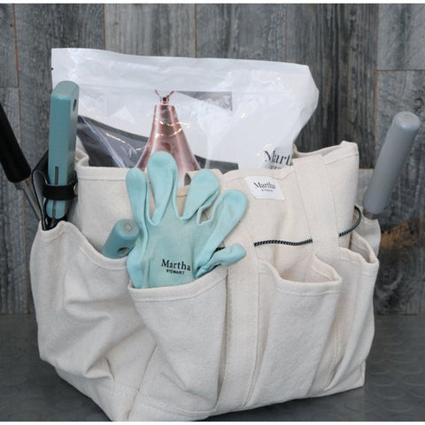 Restored Martha Stewart MTS-CNVBG-MBK Heavy-Duty Canvas Garden Bag (Black) (Refurbished)