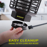 Restored Sun Joe SJ-BZ18W | 18-Watt UV Indoor/Outdoor Bug Zapper | 1600 sq ft Coverage | Whisper Quiet Operation | For Mosquitos, Flies, Gnats, Moths, and More (Refurbished)