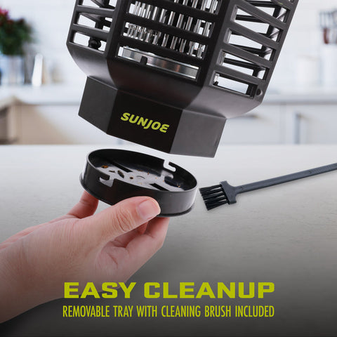 Restored Sun Joe SJ-BZ18W | 18-Watt UV Indoor/Outdoor Bug Zapper | 1600 sq ft Coverage | Whisper Quiet Operation | For Mosquitos, Flies, Gnats, Moths, and More (Refurbished)