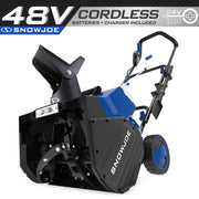 Restored Snow Joe 24V-X2-SB18 18-Inch 48-Volt 4-Ah Cordless Snow Blower, (2x4.0AH) [Remanufactured]