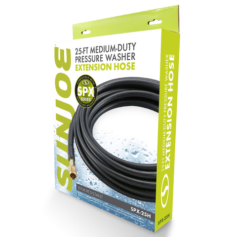 Restored Sun Joe SPX-25H | 25' Universal Pressure Washer Extension Hose | For SPX Series and Others (Refurbished)