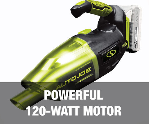 Restored Auto Joe 24V-AJVAC-P1 | 24-Volt Cordless Wet/Dry Handheld Vacuum | 5 Attachments & Carry Bag | W/ 2.0-Ah Battery + Charger (Refurbished)