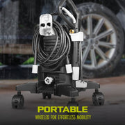 Restored Sun Joe SPX3000-QW2 Electric Pressure Washer W/ Wheels | 7-Pc Accessory Kit | 14.9-Amp | 2200 Rated PSI | 1.1 Rated GPM (Refurbished)