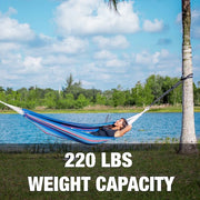 3 Pack | Bliss Hammocks BH-400W5CA | 40" Wide Hammock | Hand-Woven Rope Loops & Hanging Ropes | Outdoor, Patio, Backyard | Durable, Cotton & Polyester Blend | 220 Lbs Capacity | Patriotic Stripe
