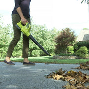 Restored Sun Joe 20VIONLT-BLW-SJG | 20 Volt Max Cordless Blower & Sweeper - 2.5 Amp Battery & Charger - Green (Refurbished)